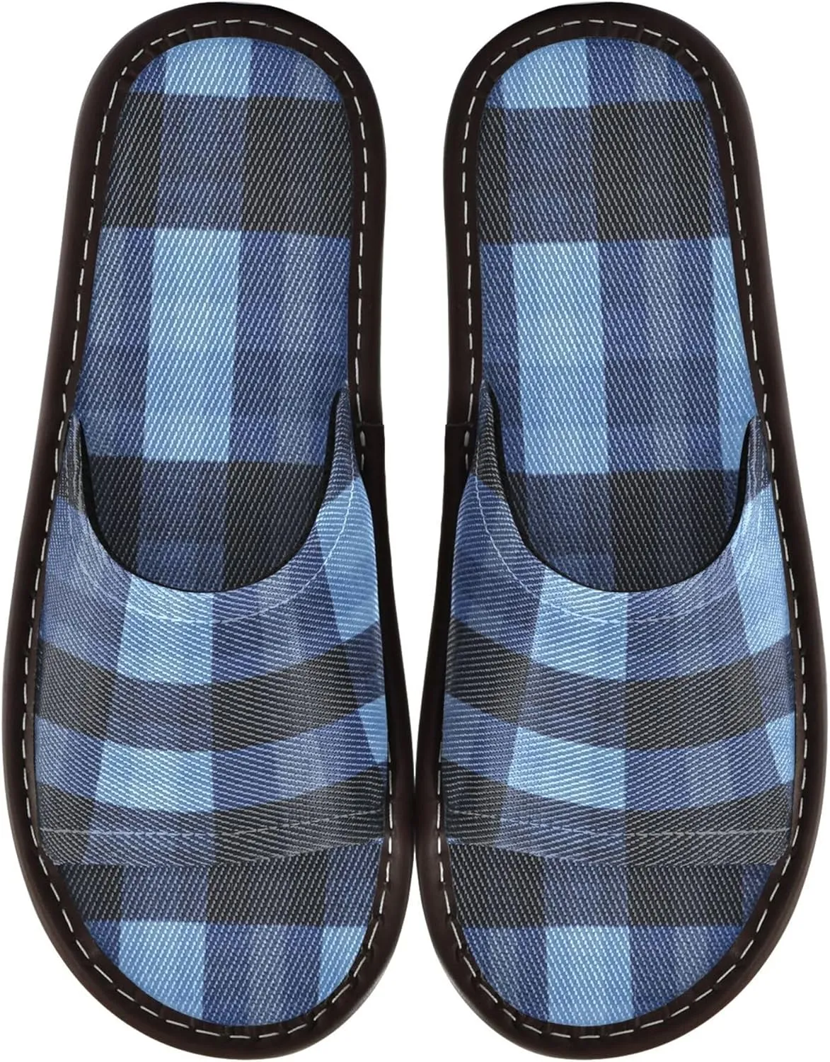 KLL Shower Slippers Indoor Reusable Soft Slip on Open Toe Home Shoes for Guest, Hotel, Travel, Airplane