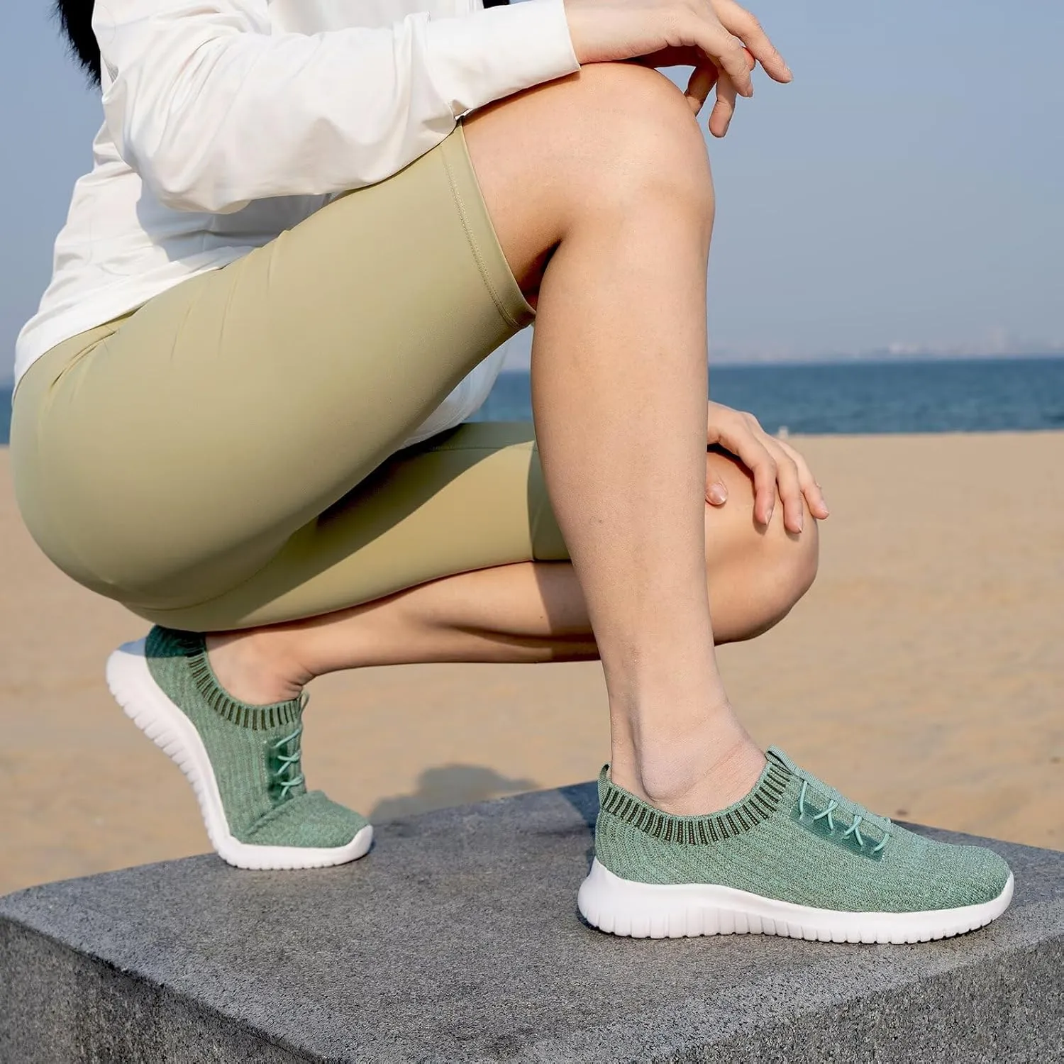konhill Women's Comfortable Walking Shoes - Tennis Athletic Casual Slip on Sneakers