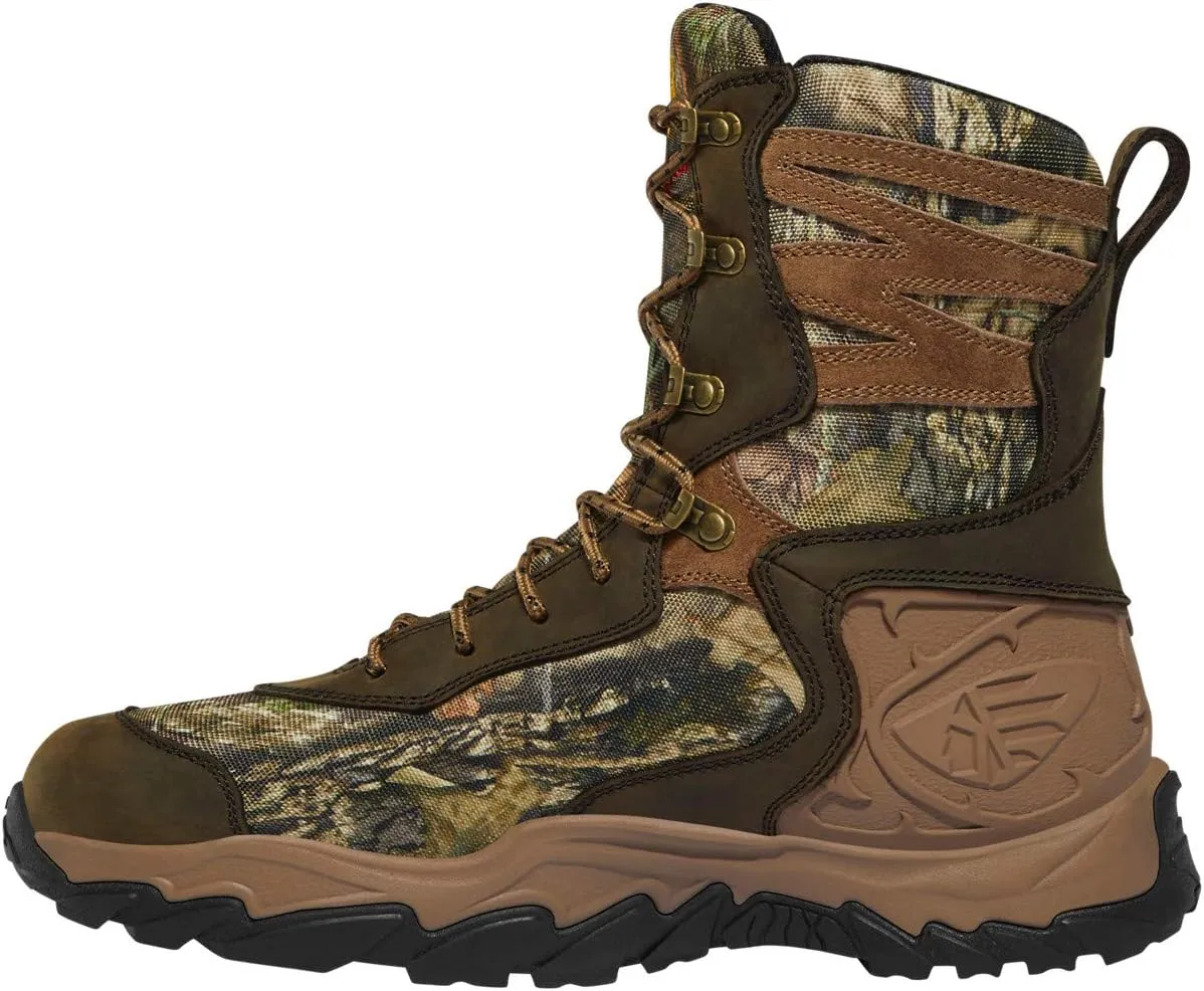 LaCrosse Windrose 8" 1000G Insulated Hunting Boots For Men - Waterproof Nubuck Leather Boots with Realtree Edge, EVA Midsole & DuraFit Heel