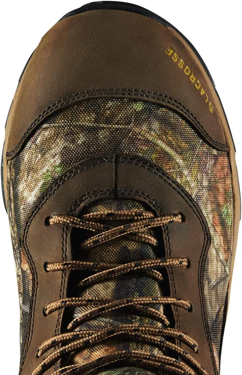 LaCrosse Windrose 8" 1000G Insulated Hunting Boots For Men - Waterproof Nubuck Leather Boots with Realtree Edge, EVA Midsole & DuraFit Heel