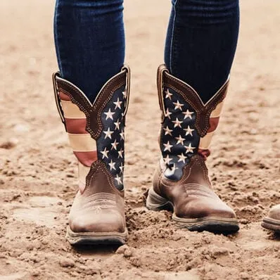 Lady Rebel by Durango Patriotic Women's Pull-on Western Flag Boot