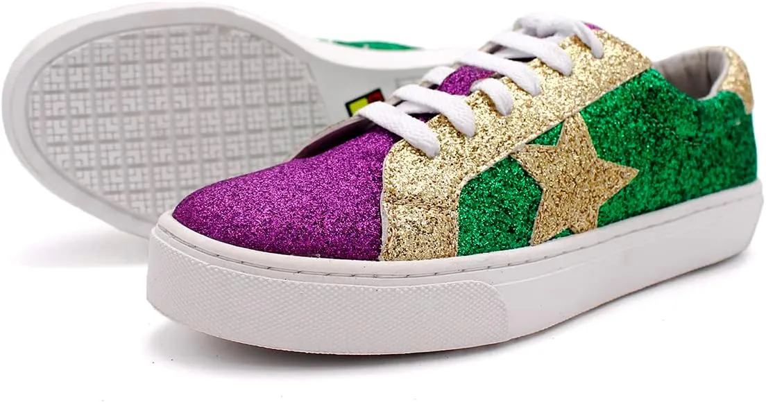 Laforst Women's Shiny Glitter Nonslip Comfortable Sneaker