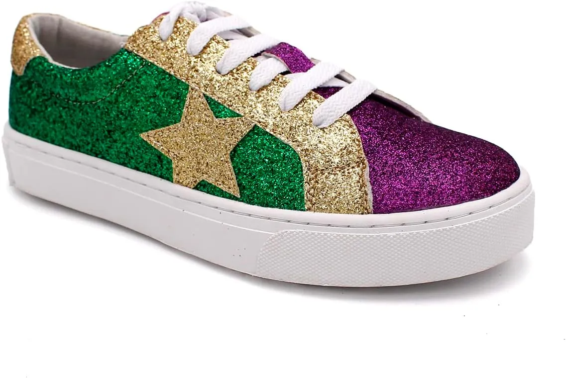 Laforst Women's Shiny Glitter Nonslip Comfortable Sneaker