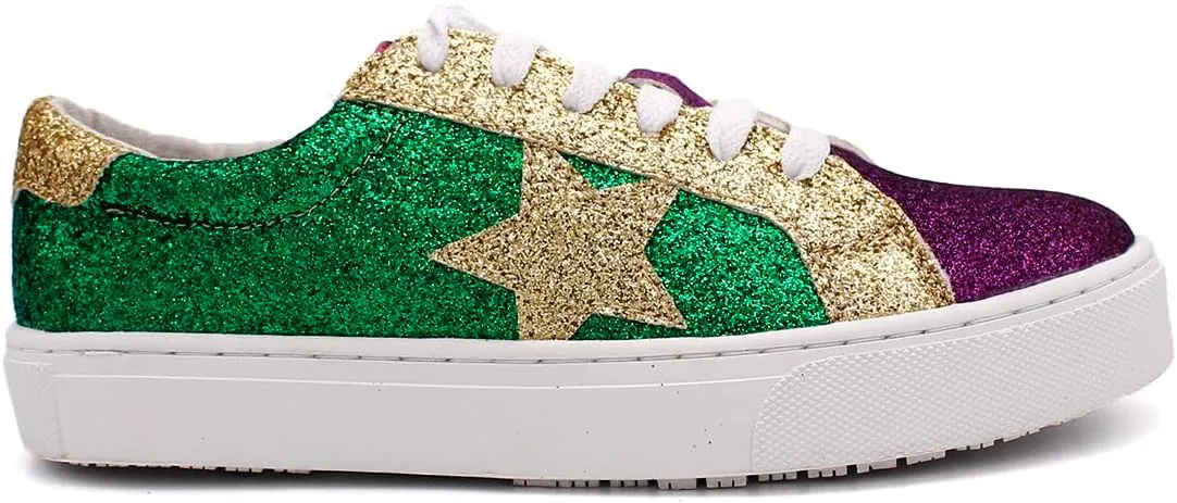 Laforst Women's Shiny Glitter Nonslip Comfortable Sneaker