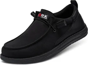 LARNMERN Steel Toe Slip On Work Shoes Mens Safety Sneakers Walking Shoe Lightweight Steel Toe Loafers