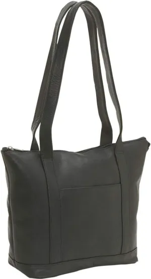 Le Donne Leather Double Strap Small Pocket Tote – Premium Full-Grain Colombian Vaquetta Cowhide Leather Tote Bag