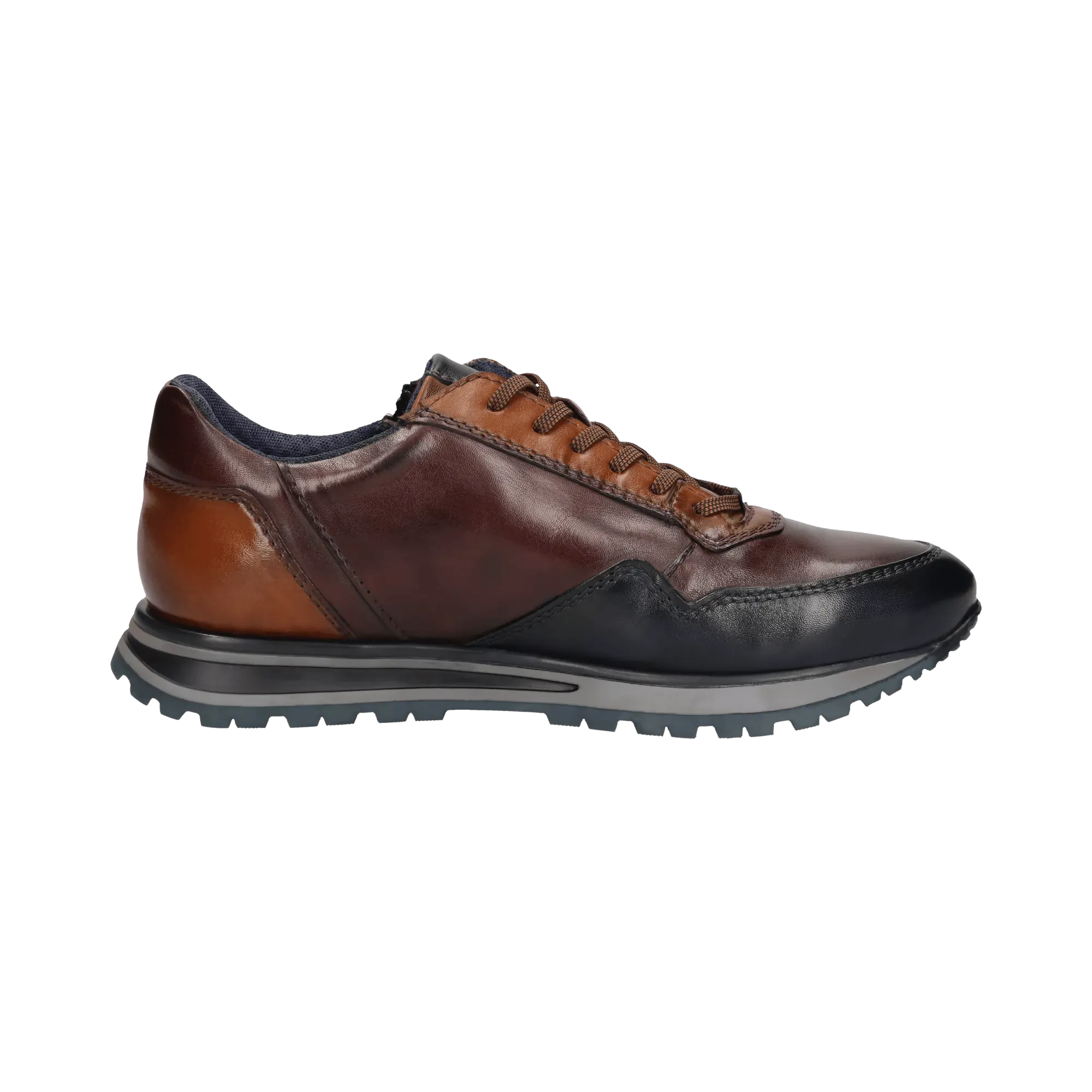 Leder Sneaker dunkelblau