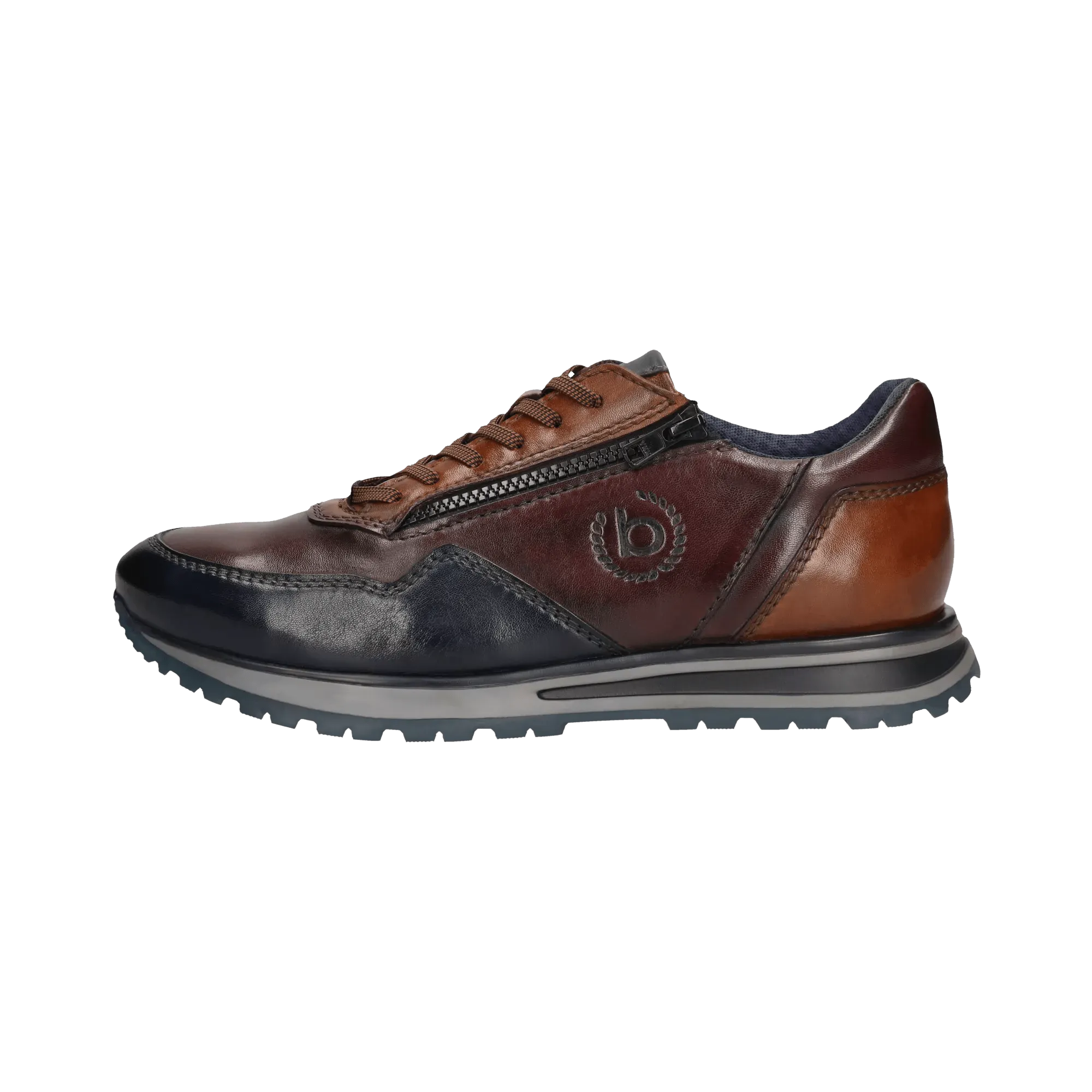 Leder Sneaker dunkelblau