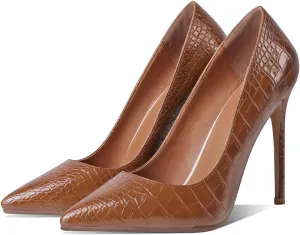LEHOOR Women Pointed Toe Stiletto High Heels Snakeskin Slip On Stiletto Heel Pumps 5 inch Thin High Heel Sandals Closed Pointy Toe Sexy Fashion Wedding Party Evening Stilettos 4-11 M US