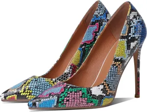LEHOOR Women Pointed Toe Stiletto High Heels Snakeskin Slip On Stiletto Heel Pumps 5 inch Thin High Heel Sandals Closed Pointy Toe Sexy Fashion Wedding Party Evening Stilettos 4-11 M US