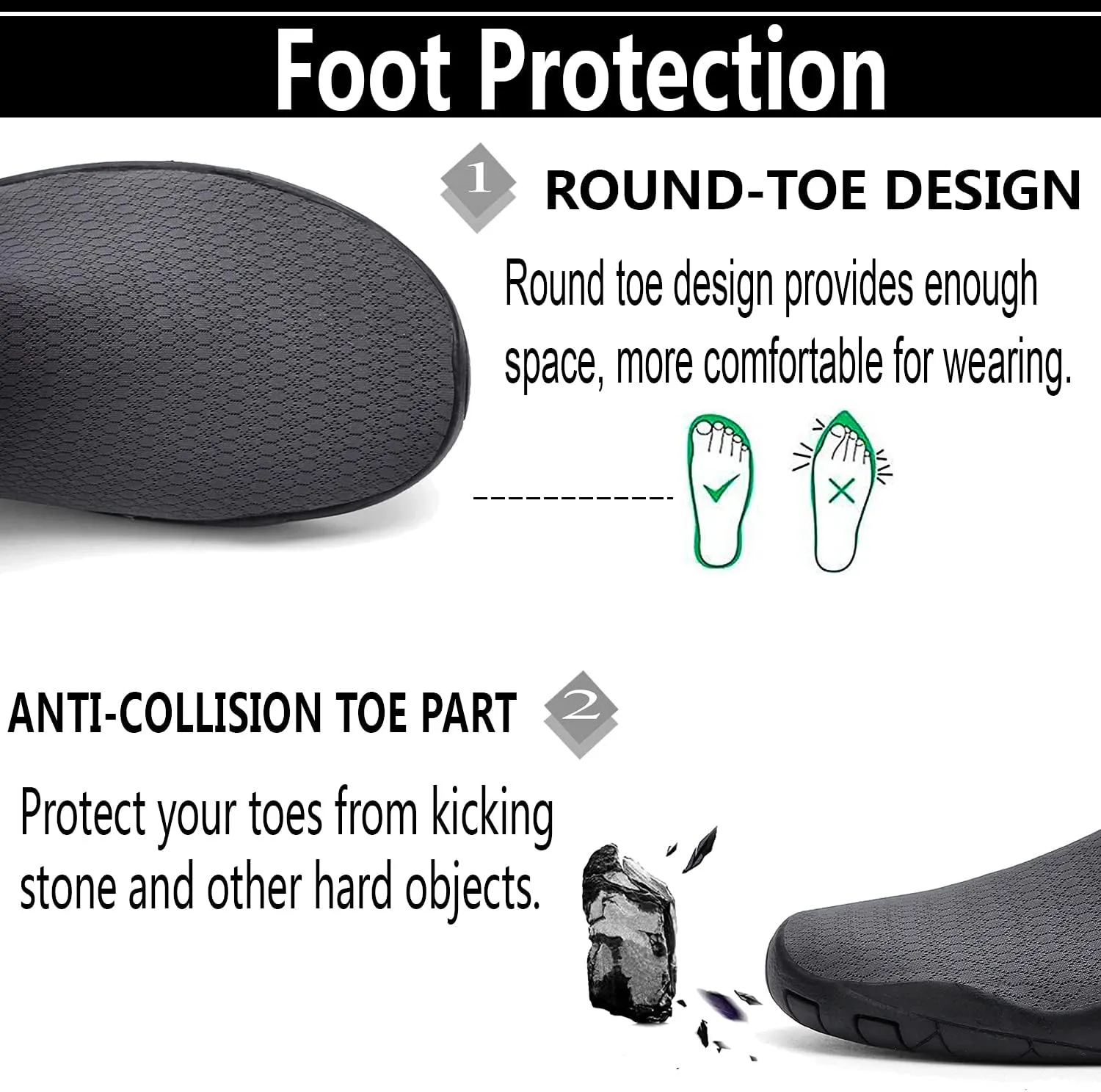Lightweight Comfortable Water Shoes for Men Women Barefoot Quick Dry Aqua Shoes Outdoor Beach Shoes for Diving Walking Boating Swimming Surfing Yoga