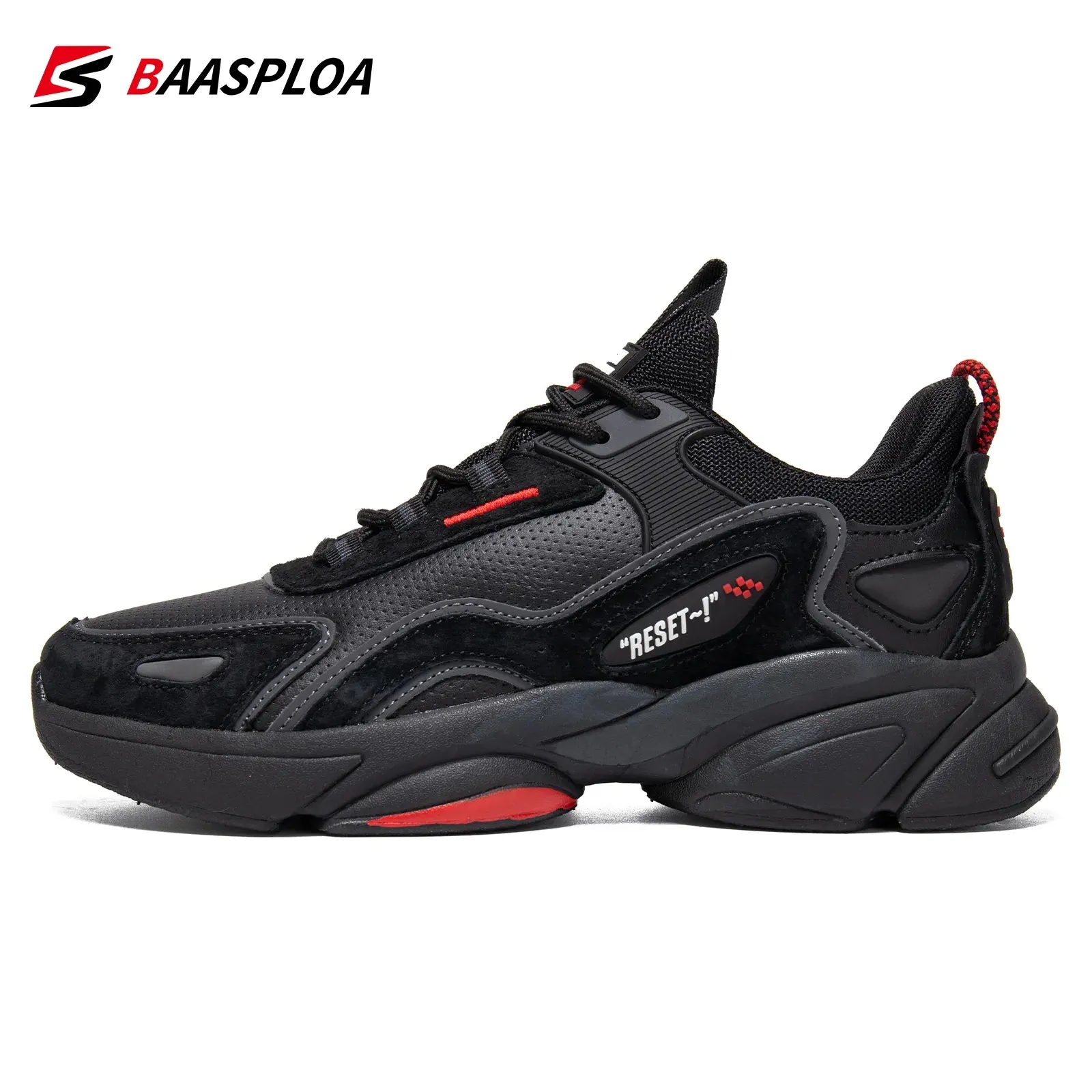 Lightweight Running Shoes - Leather Sneakers