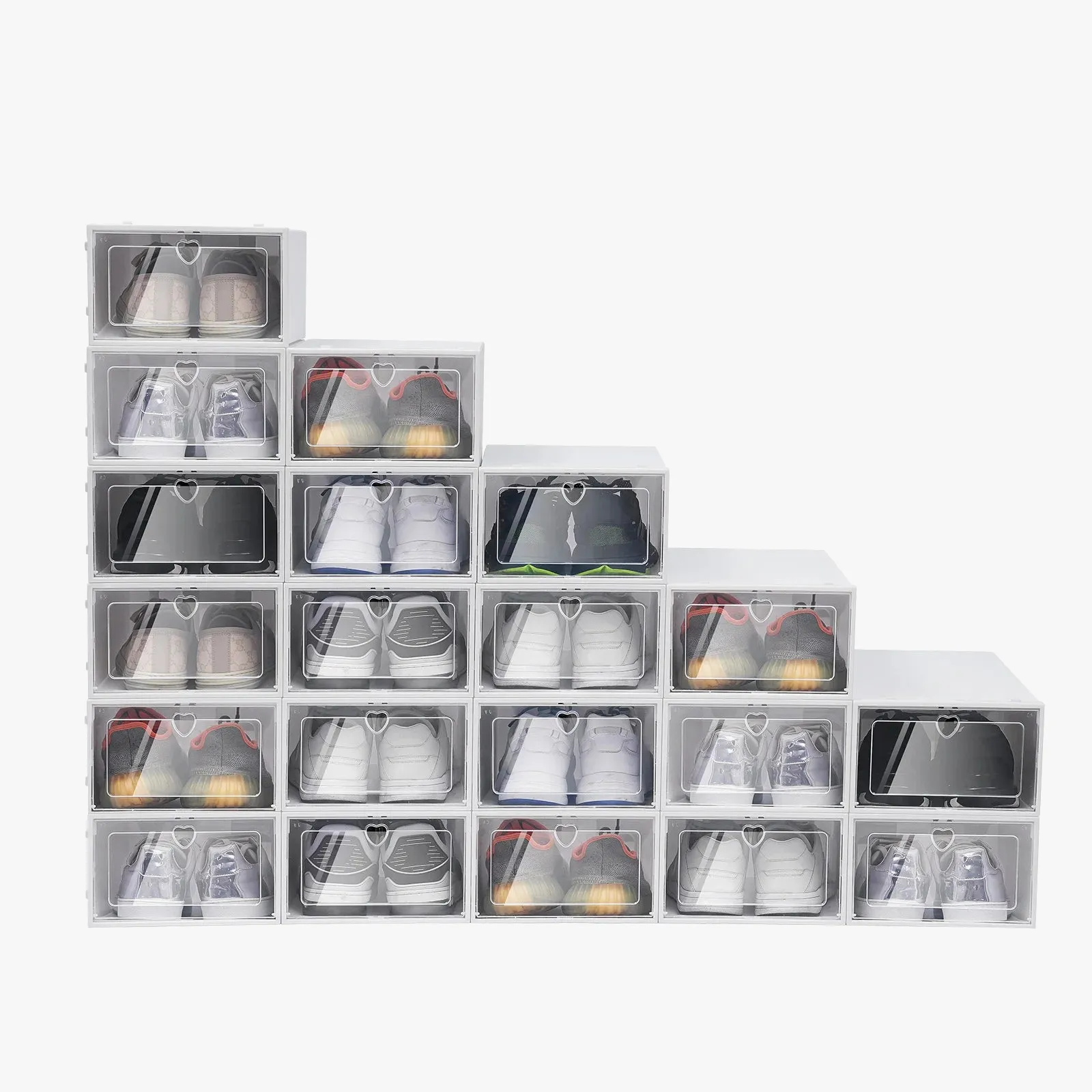 lot de 20 organiseurs pliables en plastique pour chaussures