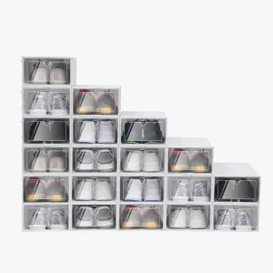 lot de 20 organiseurs pliables en plastique pour chaussures