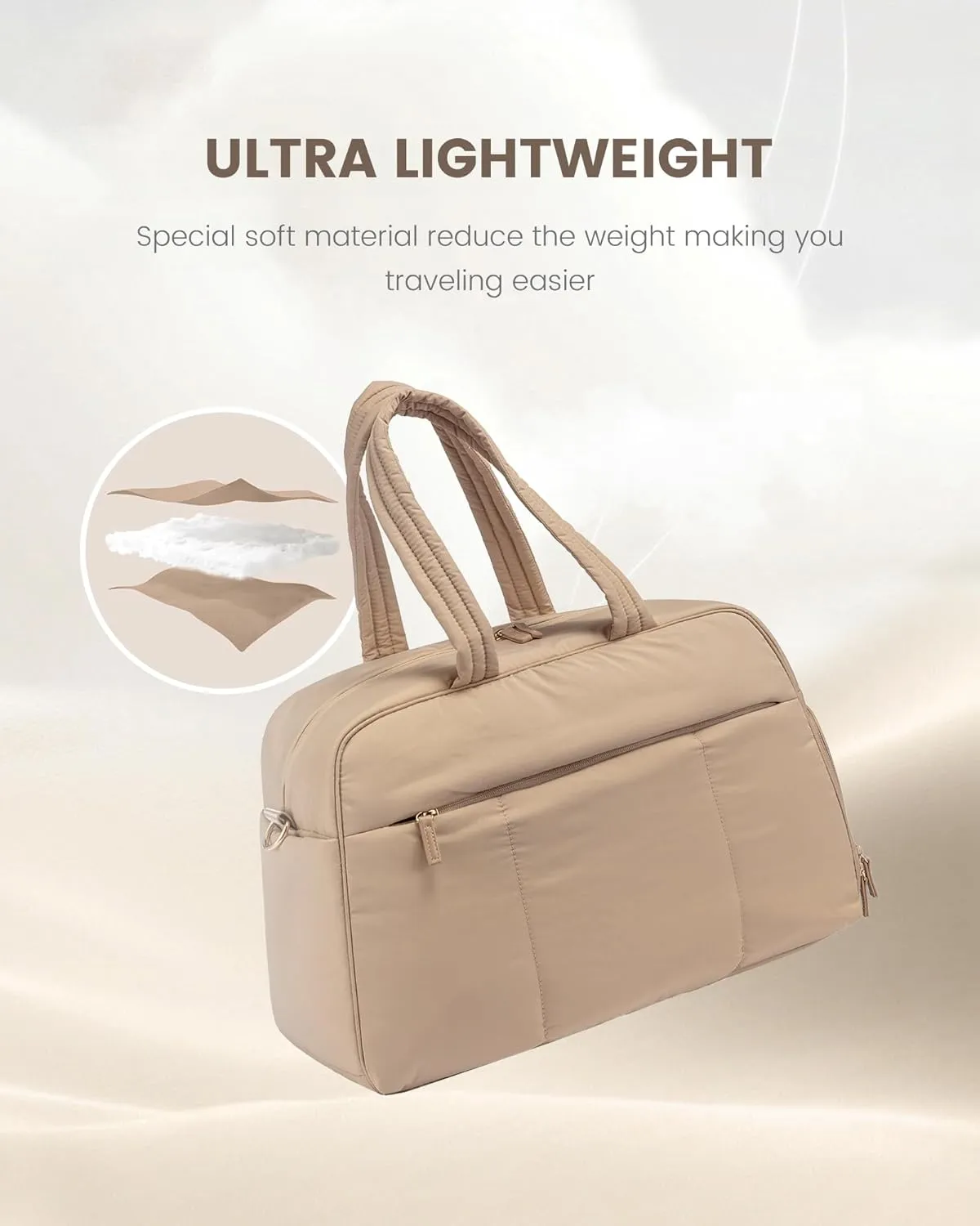 LOVEVOOK Travel Duffel, Gym Bag for Women with Shoe Compartment, Carry-On Weekender with Wet Pocket for Sports