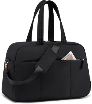 LOVEVOOK Travel Duffel, Gym Bag for Women with Shoe Compartment, Carry On Weekender with Wet Pocket, Water Resistant Puffer Bag for Sports