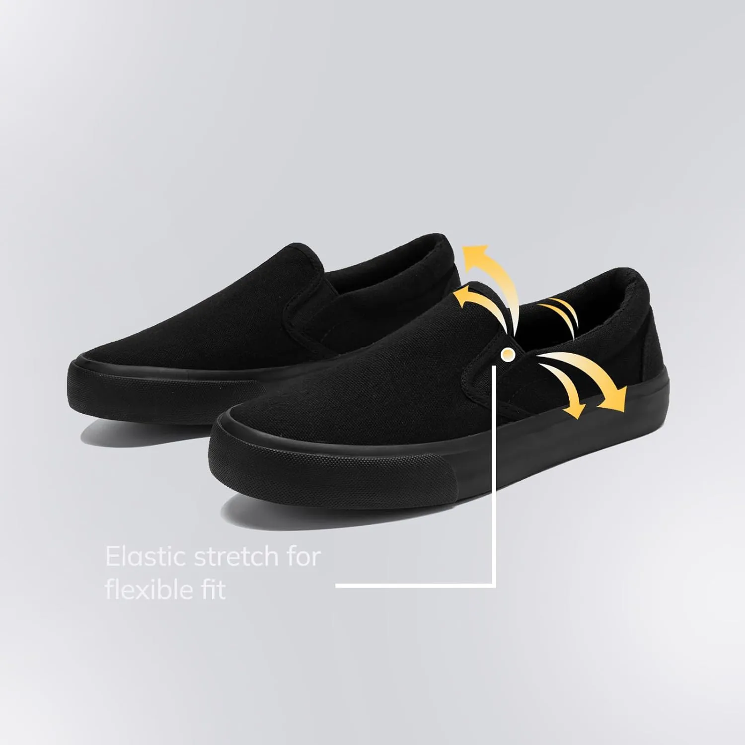 Low-Top Slip Ons Women's Fashion Sneakers Casual Canvas Sneakers for Women Comfortable Flats Breathable Padded Insole Slip on Sneakers Women Low Slip on Shoes