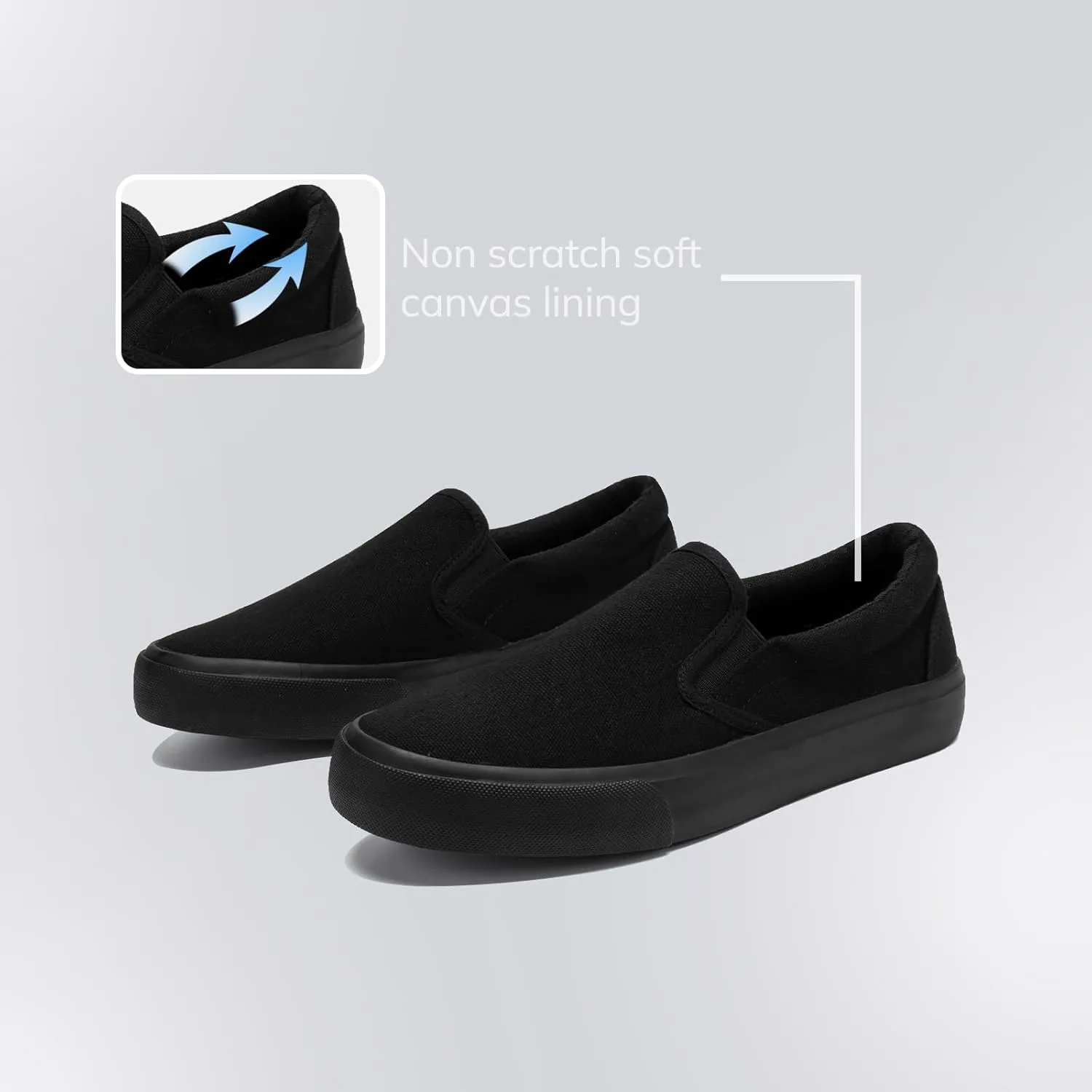 Low-Top Slip Ons Women's Fashion Sneakers Casual Canvas Sneakers for Women Comfortable Flats Breathable Padded Insole Slip on Sneakers Women Low Slip on Shoes