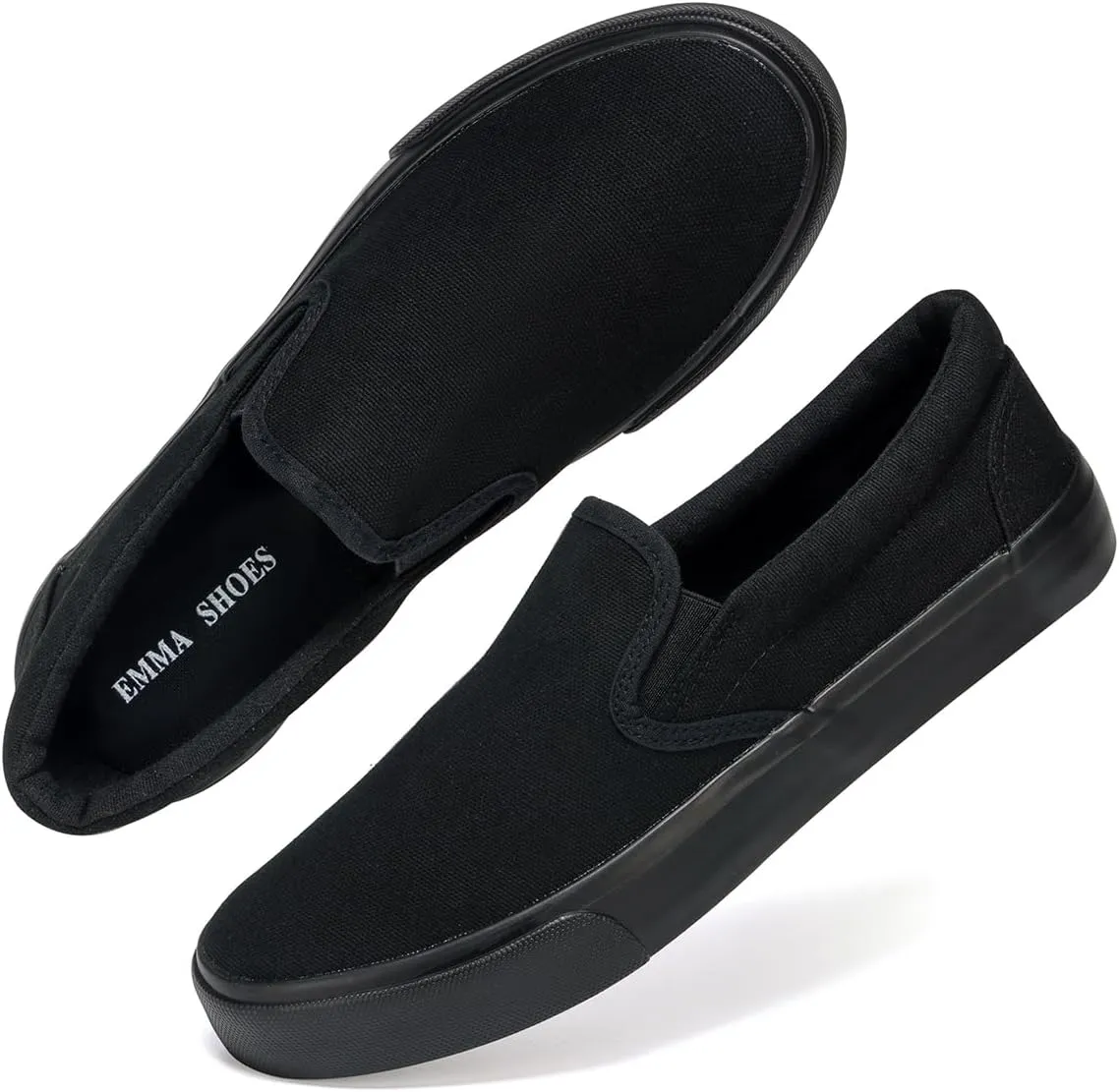 Low-Top Slip Ons Women's Fashion Sneakers Casual Canvas Sneakers for Women Comfortable Flats Breathable Padded Insole Slip on Sneakers Women Low Slip on Shoes