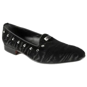 Mauri 3061 Black Camouflage Genuine Suede Loafer Shoes