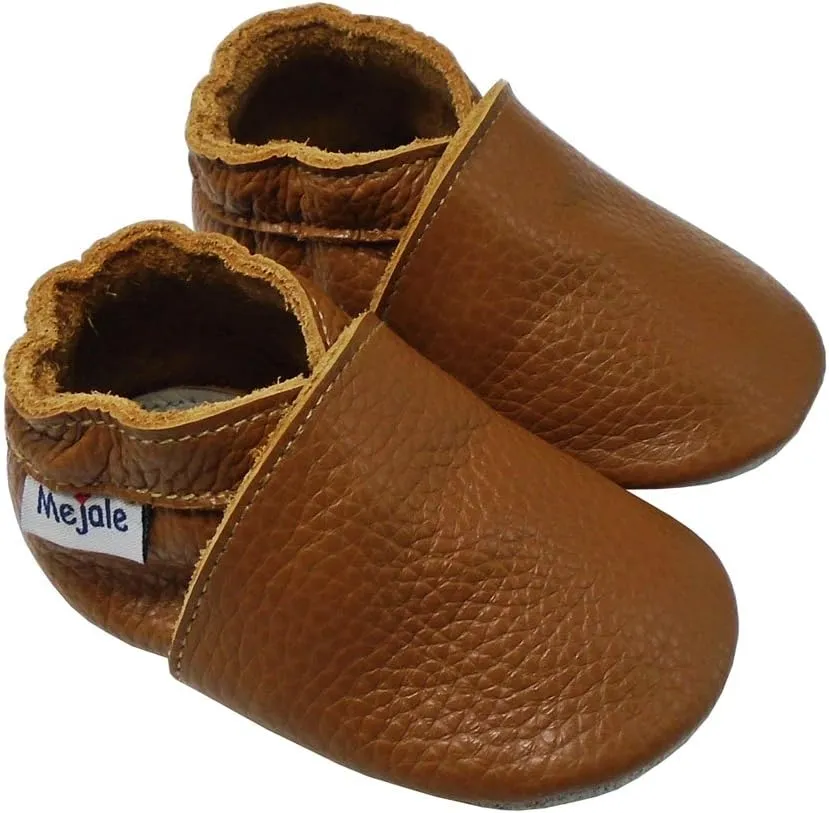Mejale Baby Infant Toddler Shoes Slip-on Soft Sole Leather Moccasins Pre-Walkers