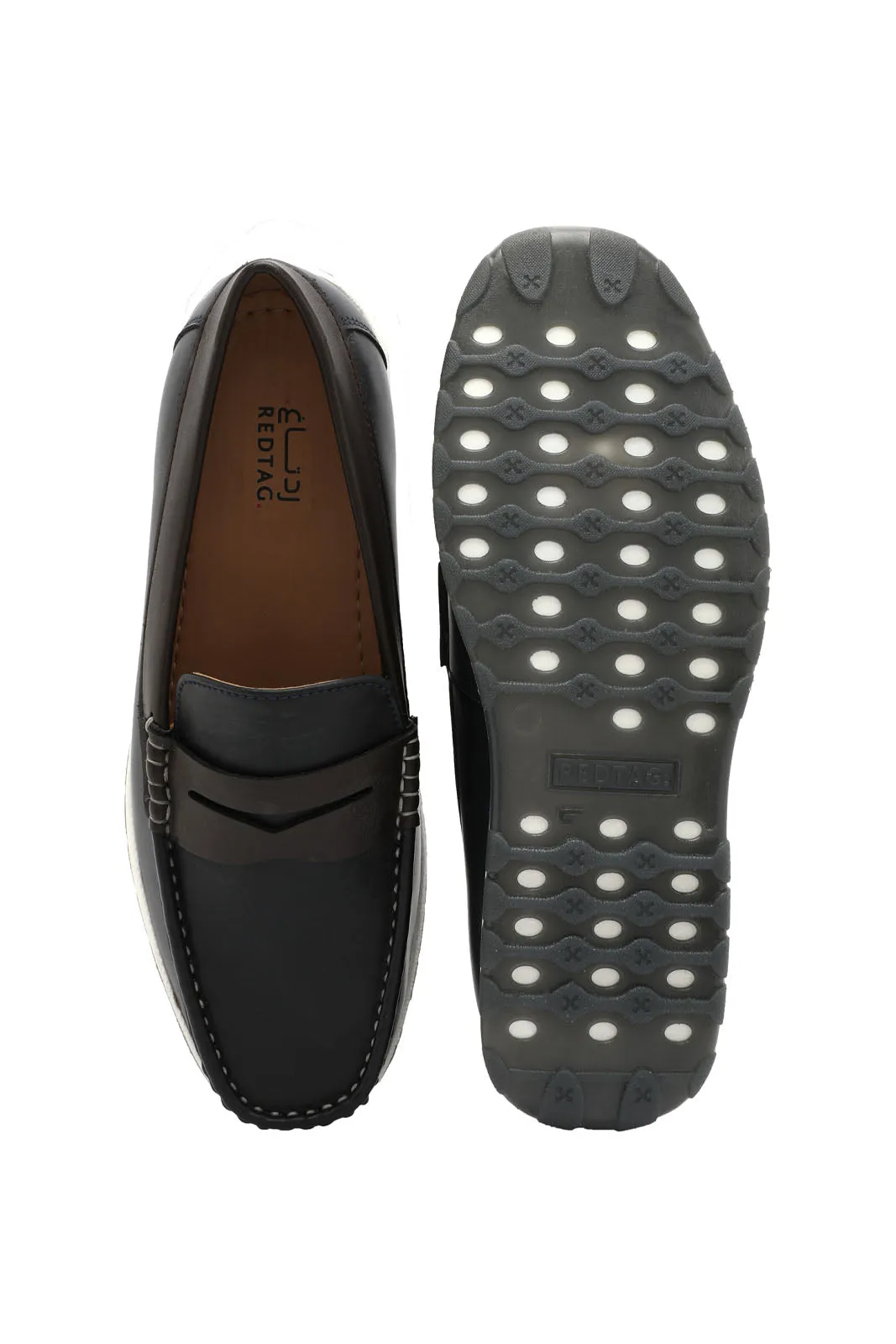 Men Navy Penny Loafer