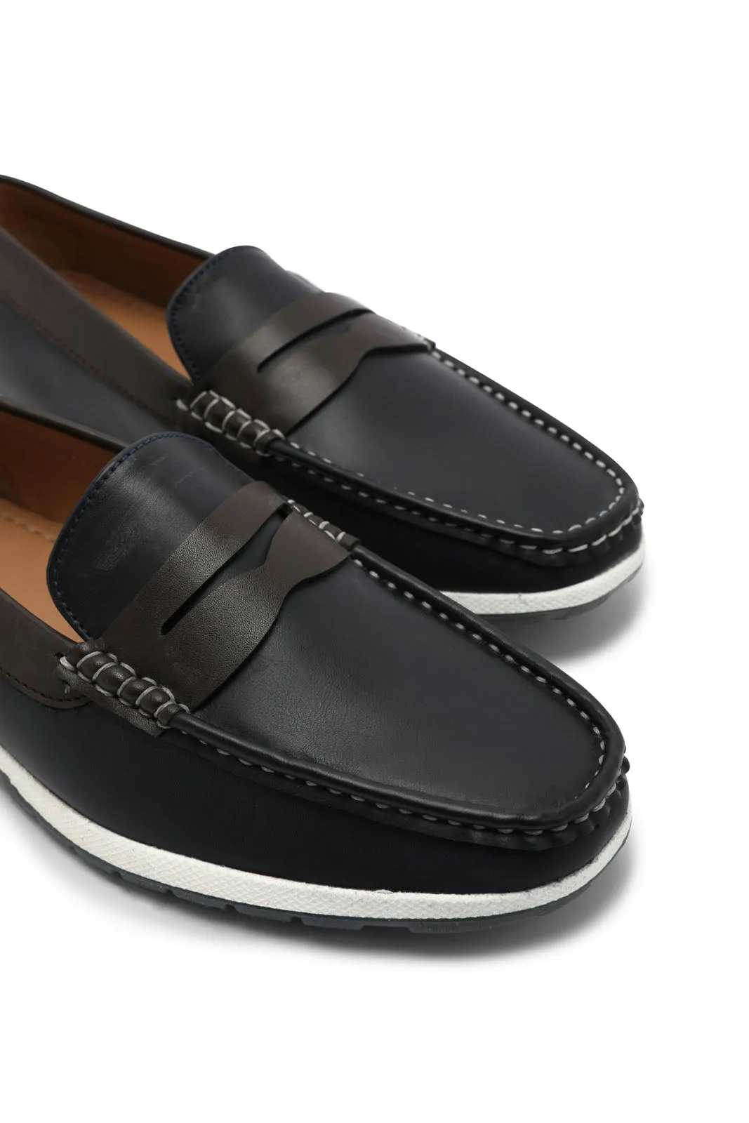 Men Navy Penny Loafer