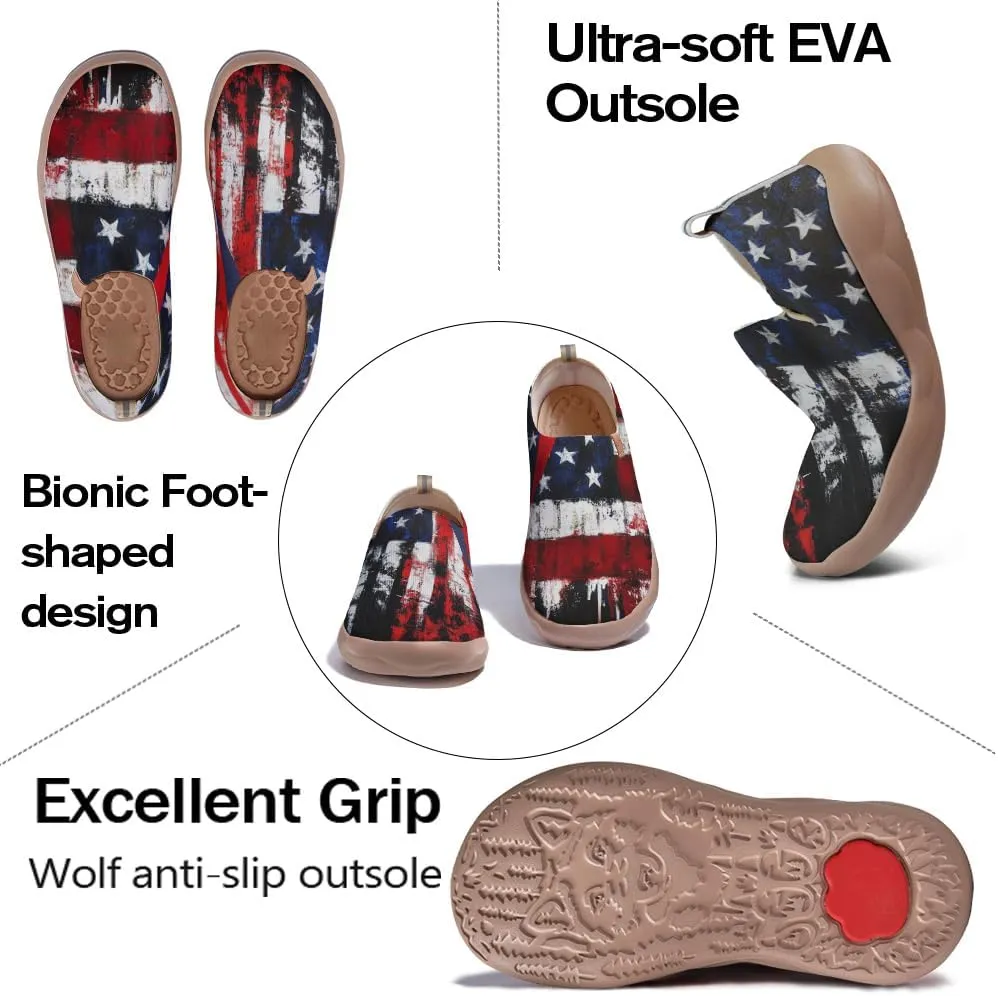 Men's Artistic Design Sneakers Slip-On Casual Loafers Fashionable Lightweight Travel Shoes Size 7-13