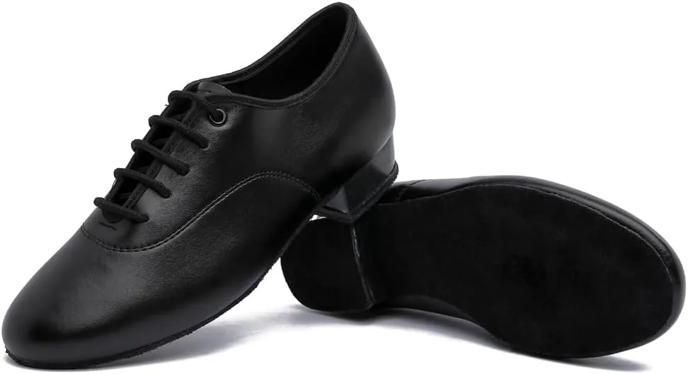 Men's Black Ballroom Latin Performance Shoes Waltz Modern Dancing Practice Shoe