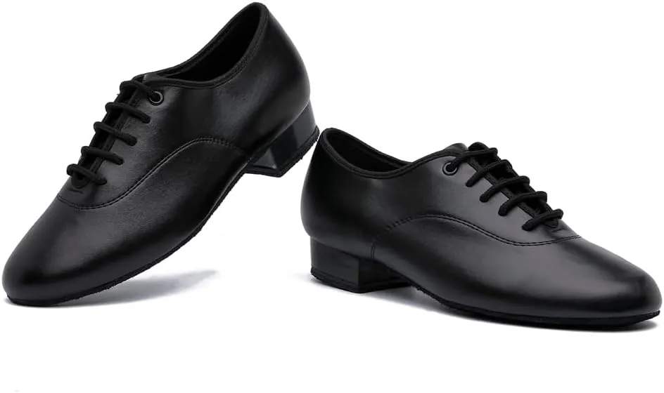 Men's Black Ballroom Latin Performance Shoes Waltz Modern Dancing Practice Shoe