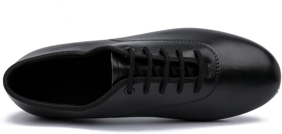 Men's Black Ballroom Latin Performance Shoes Waltz Modern Dancing Practice Shoe