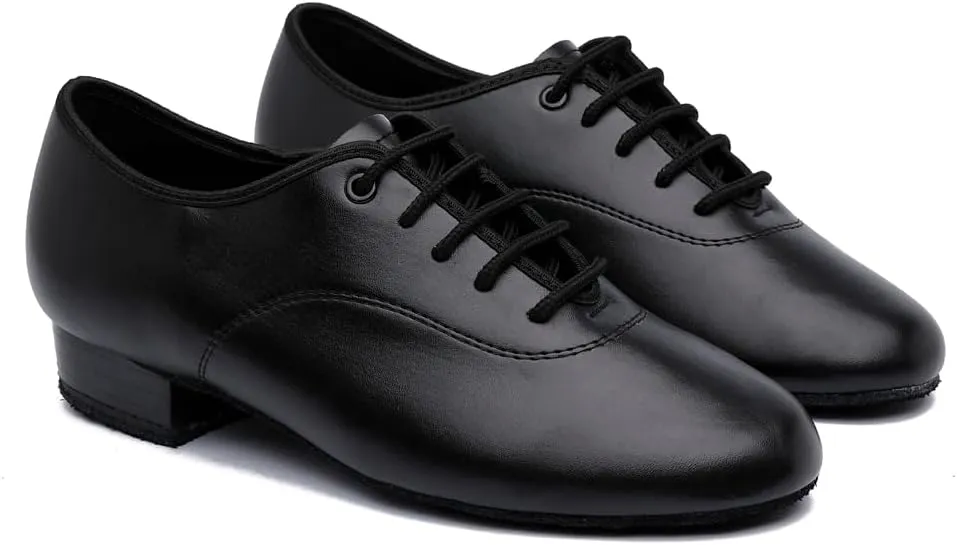Men's Black Ballroom Latin Performance Shoes Waltz Modern Dancing Practice Shoe