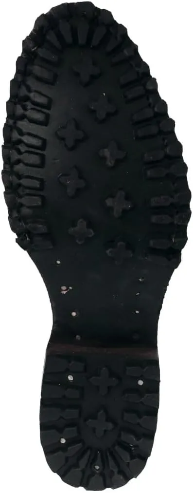 Mens Black Leather Motorcycle Boots Crocodile Tail Print Round Toe