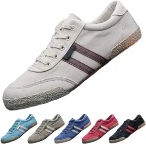 Men's Canvas Shoes All-Match Casual Breathable Fashion Sneakers Comfort Low-top Flat Walking Shoes Simple Soft Vintage Lace-up Casual Shoes