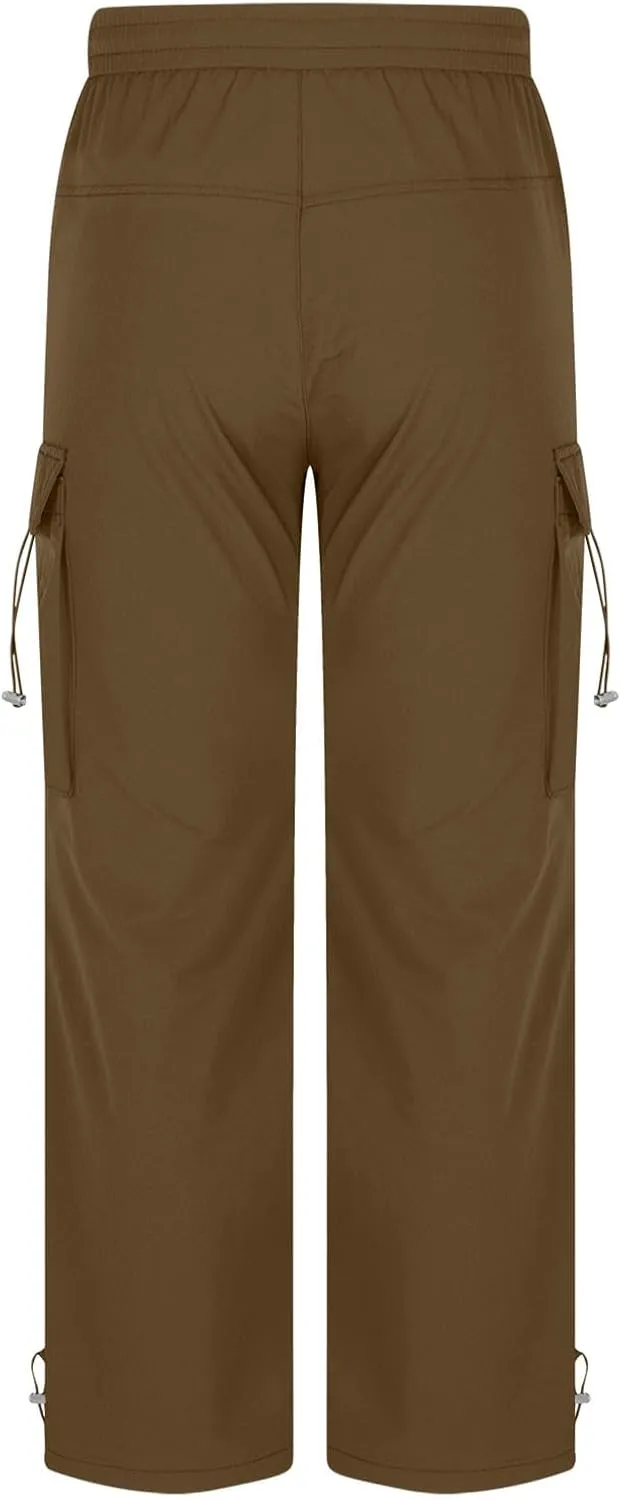 Mens Cargo Pants Relaxed Fit Elastic Waist Straight Leg Pants Rugged Flex Relaxed Fit Canvas Cargo Work Pant 2025