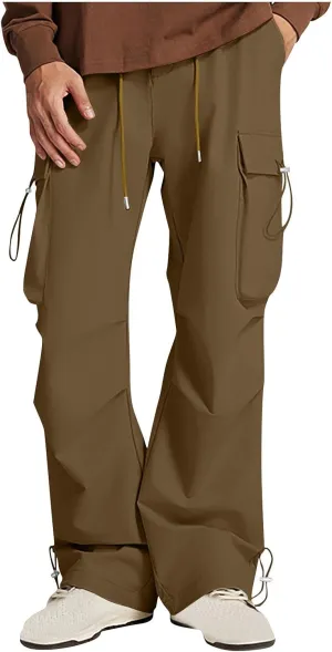 Mens Cargo Pants Relaxed Fit Elastic Waist Straight Leg Pants Rugged Flex Relaxed Fit Canvas Cargo Work Pant 2025