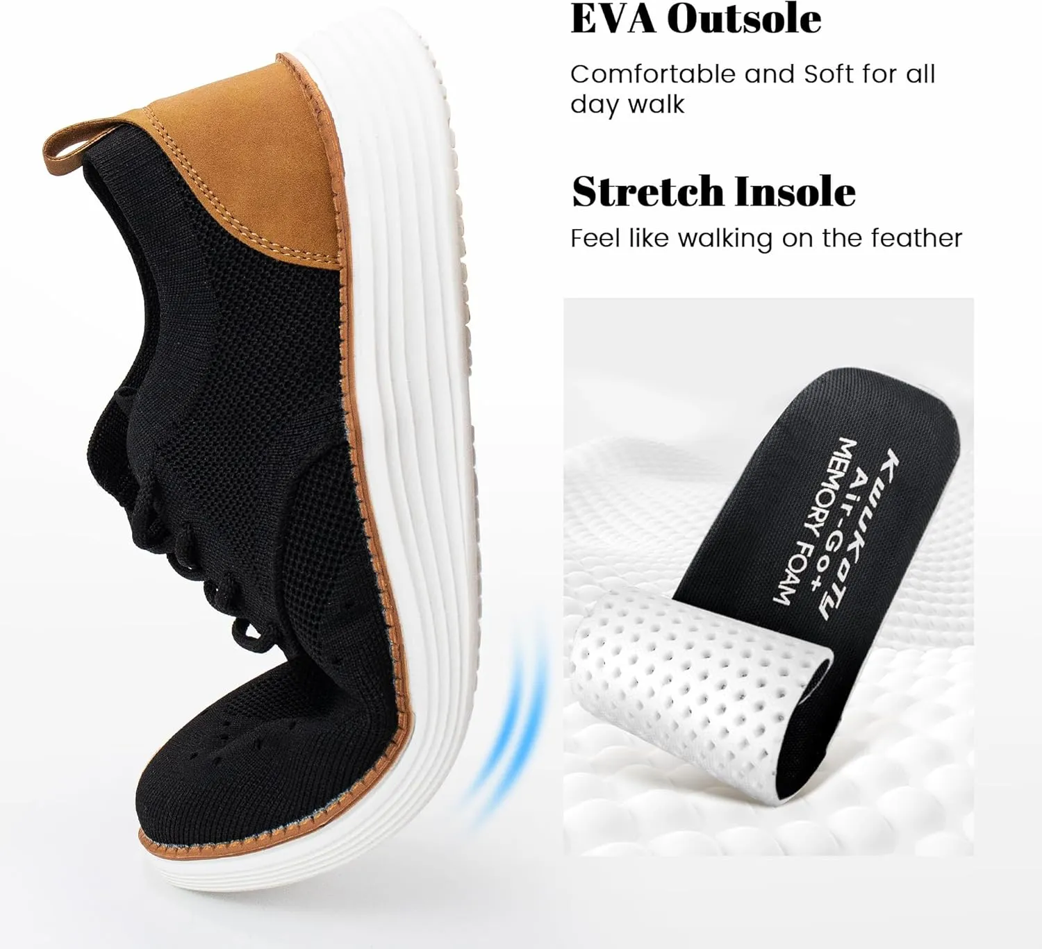 Men's Casual Dress Shoes Mesh Breathable Oxfords Sneakers Lightweight Comfortable Walking Shoes 7.5-12.5