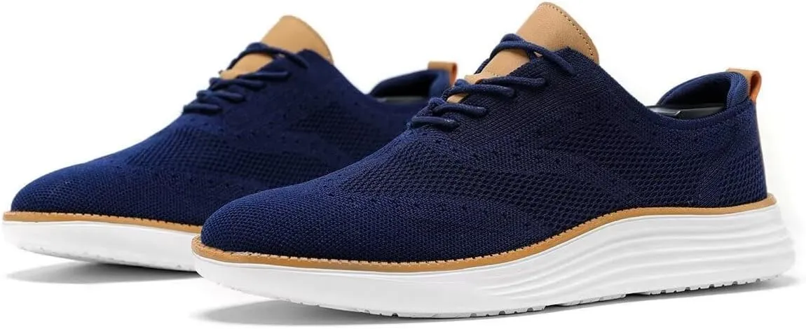 Mens Casual Loafers Shoes Slip On Walking Dress Sneakers Mesh Business Oxfords Work Lightweight Soft Sole Zapatos