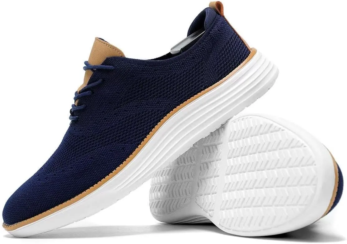 Mens Casual Loafers Shoes Slip On Walking Dress Sneakers Mesh Business Oxfords Work Lightweight Soft Sole Zapatos