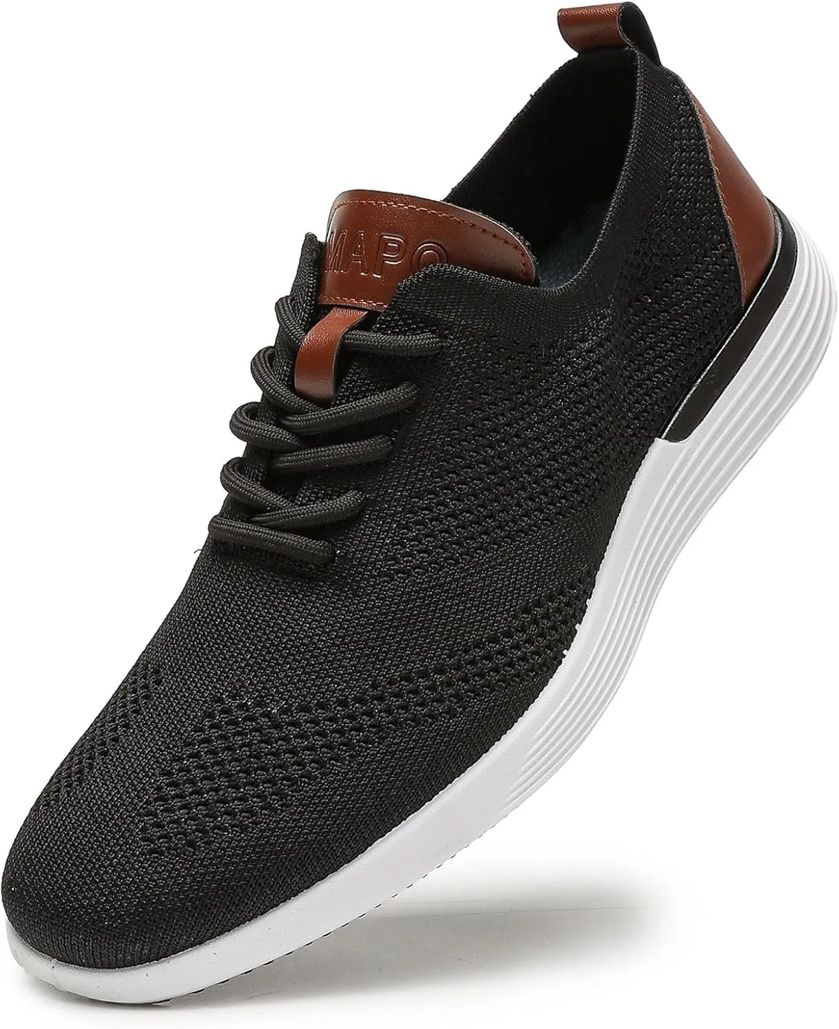 Mens Casual Oxfords Shoes Knit Men's Fashion Dress Sneakers Lightweight Breathable Business Walking Shoes Comfortable Tennis