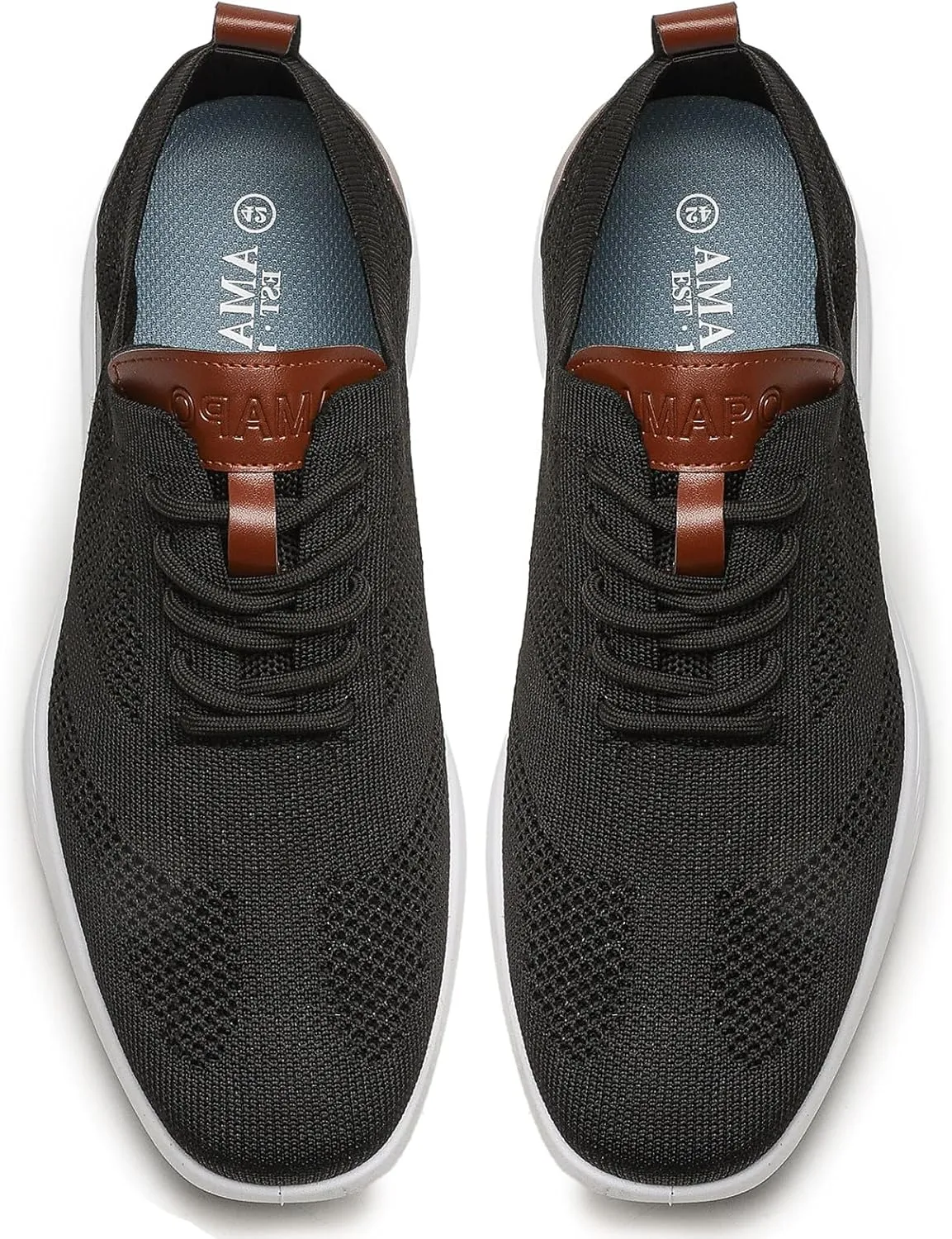Mens Casual Oxfords Shoes Knit Men's Fashion Dress Sneakers Lightweight Breathable Business Walking Shoes Comfortable Tennis