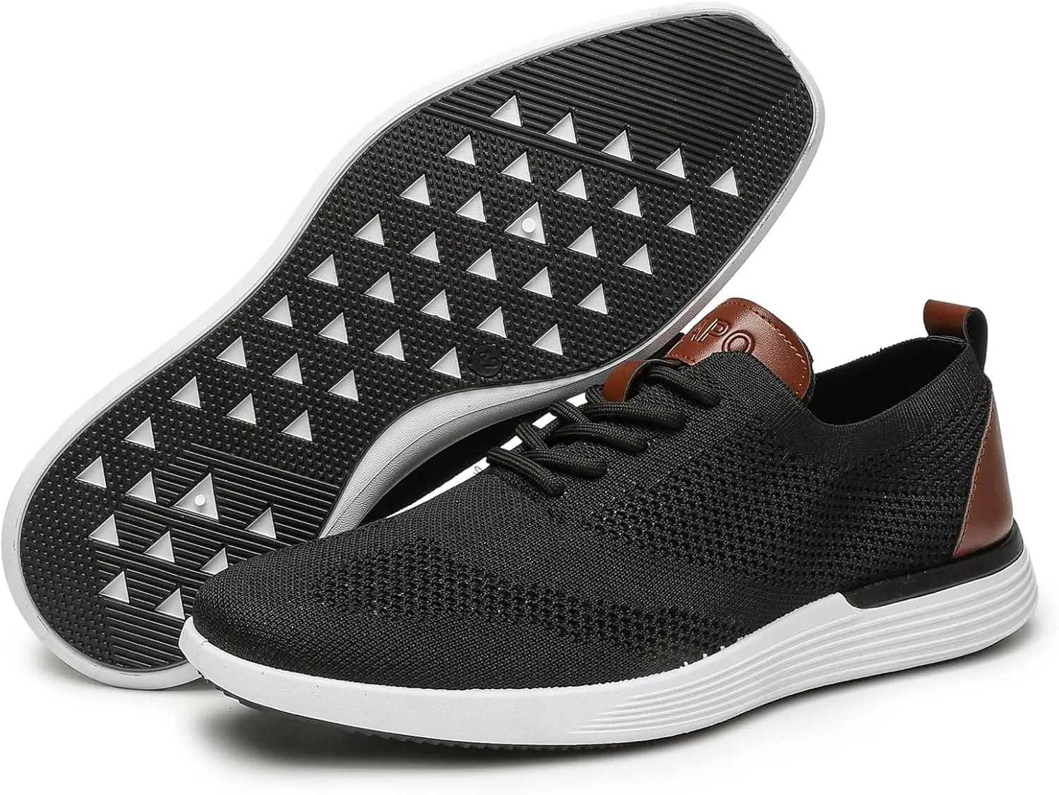 Mens Casual Oxfords Shoes Knit Men's Fashion Dress Sneakers Lightweight Breathable Business Walking Shoes Comfortable Tennis
