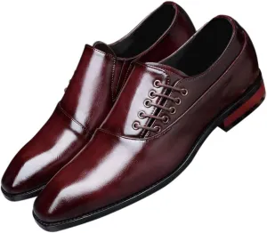 Mens Dress Shoes Slip On Loafers Moccasins for Men Leather Lace up Smoking Slipper Vintage Prom Wedding Shoes