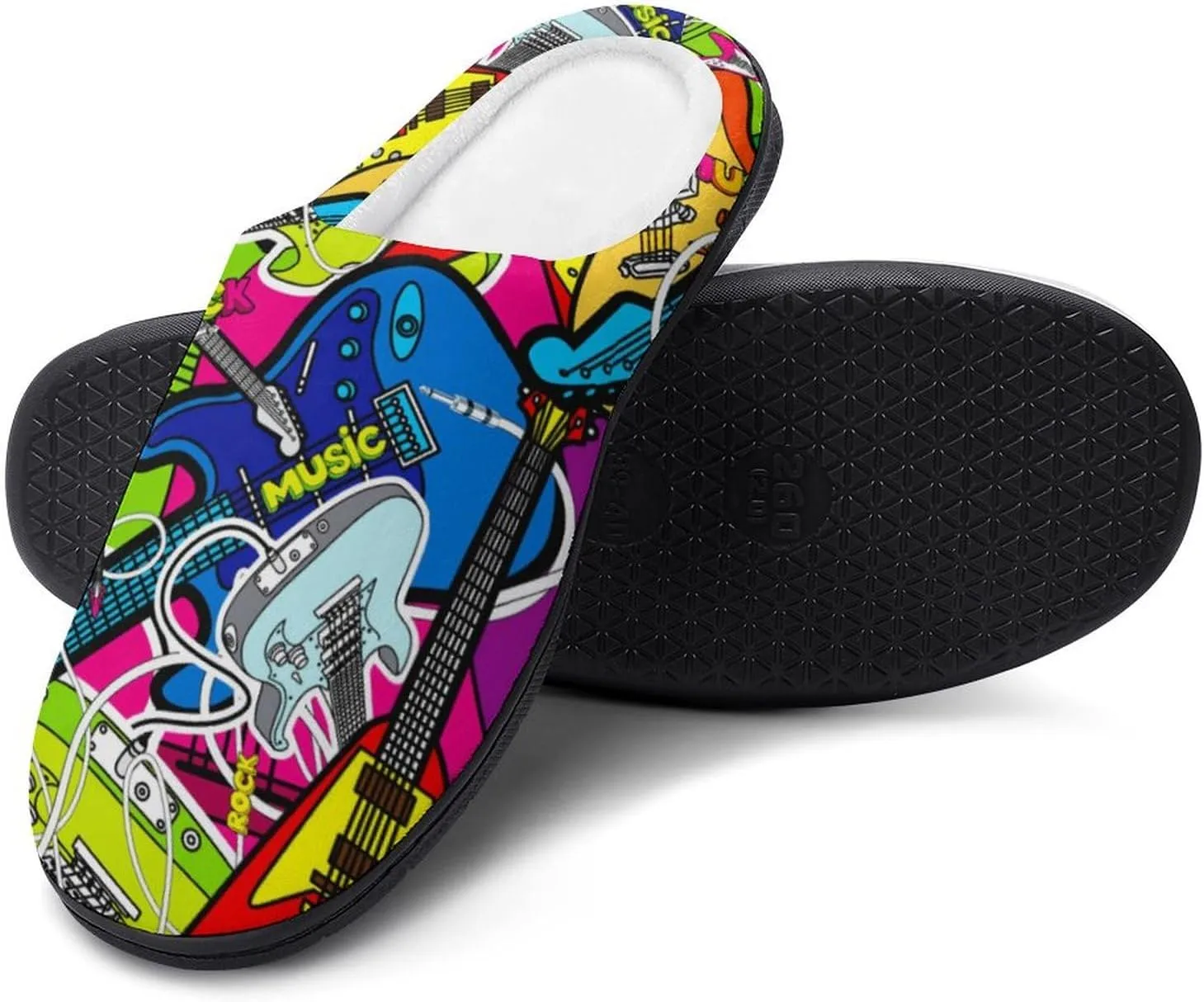 Mens House Slippers Women's Halloween Cotton Slippers Closed Toe Soft Clog Slippers Non-Slip Warm Indoor Outdoor Shoes