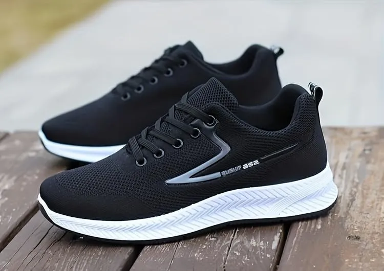 Men's Lace-up Lightweight Sneakers Shoes Breathable Running Basketball Workout Shoes