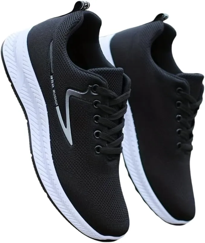 Men's Lace-up Lightweight Sneakers Shoes Breathable Running Basketball Workout Shoes