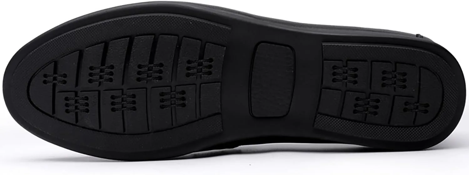 Men's Leather Dress Loafers Slip On Casual Shoes Lightweight Soft Penny Loafers Classic Moccasins Driving Shoes