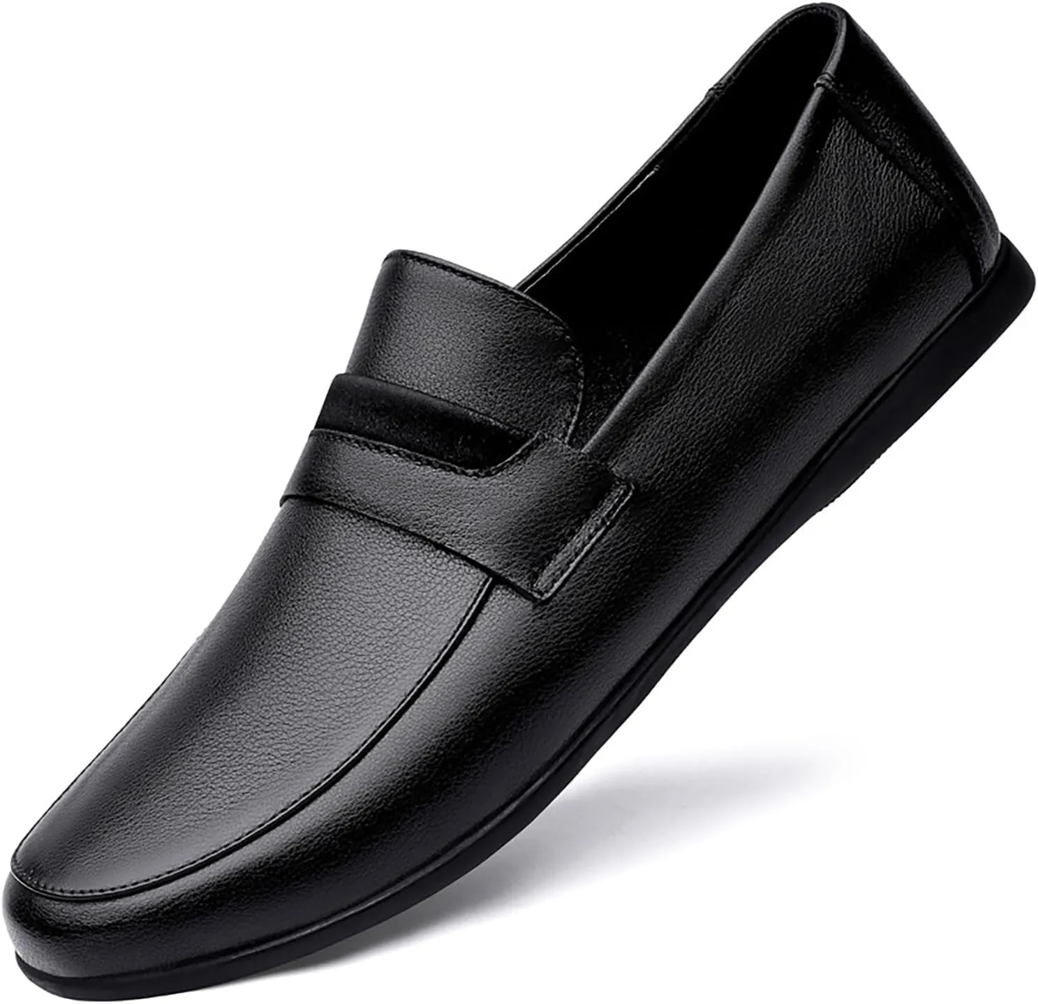 Men's Leather Dress Loafers Slip On Casual Shoes Lightweight Soft Penny Loafers Classic Moccasins Driving Shoes