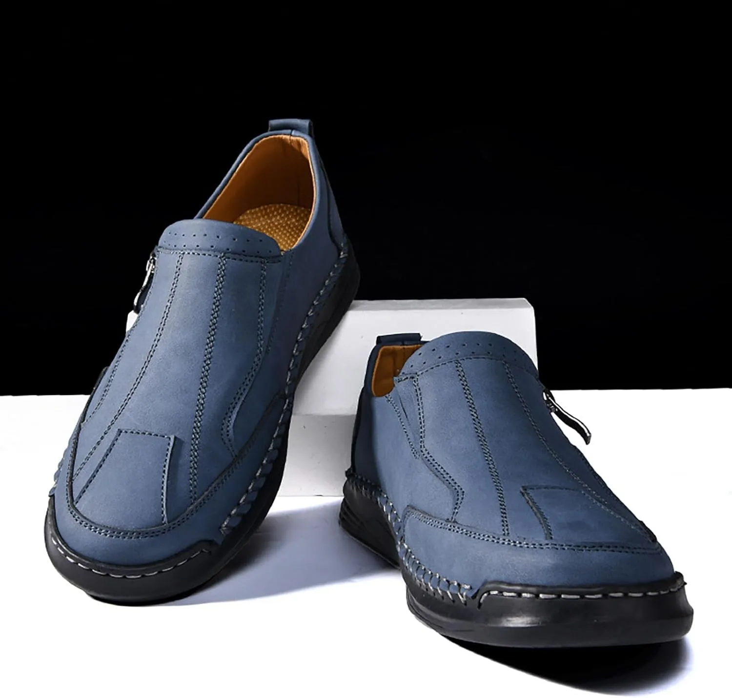 Mens Loafers Casual Slip on Shoes Business Lightweight Refreshing Classic Slippers Walking Outdoor