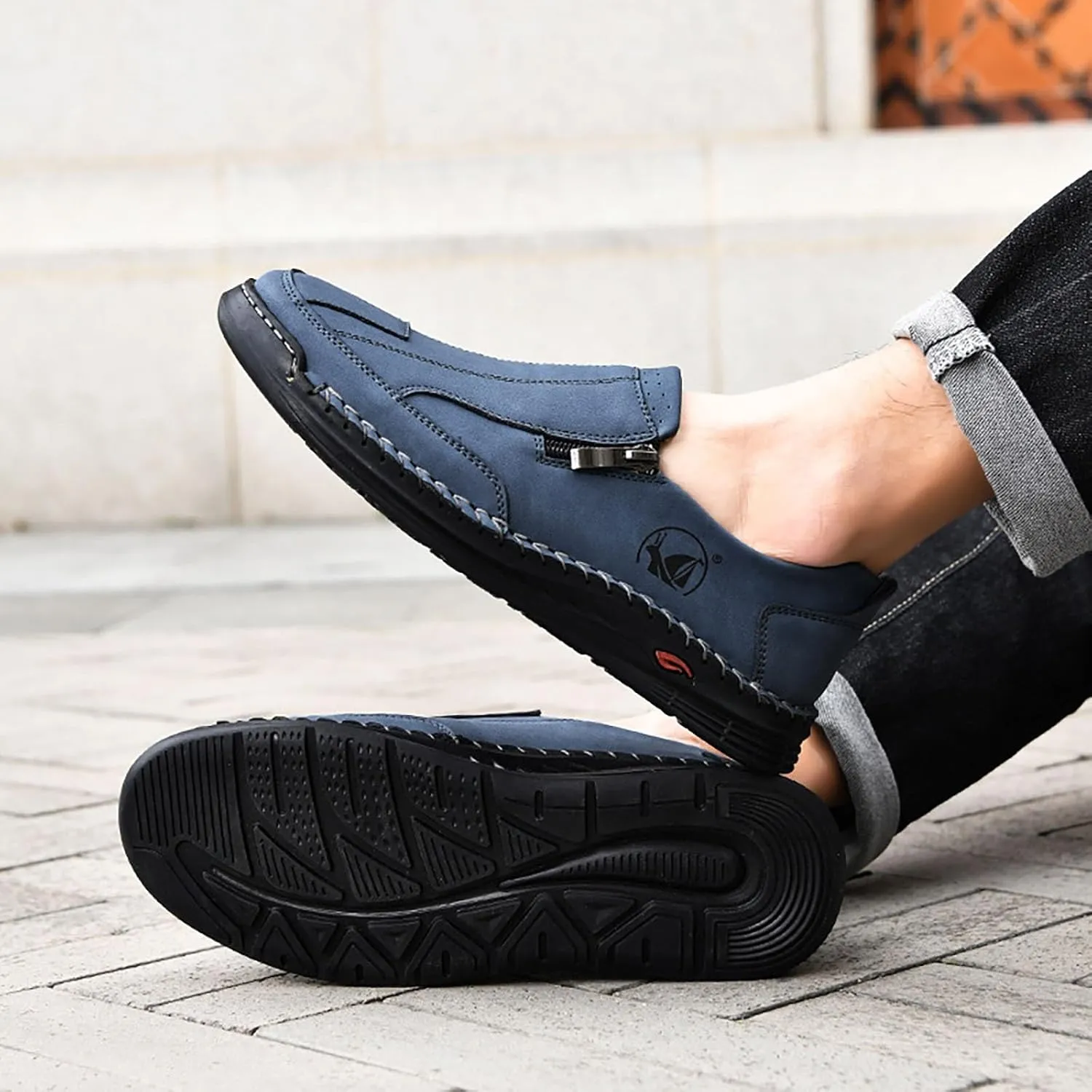 Mens Loafers Casual Slip on Shoes Business Lightweight Refreshing Classic Slippers Walking Outdoor